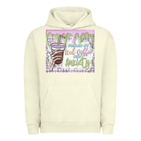 Pigment Pistachio fueled by iced coffee and anxiety Urban Hoodie - MaliasSmallBusiness