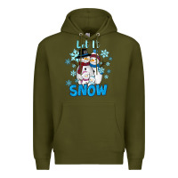 Army Green Let It Snow Premium Hoodie - RanaPortraitStore