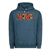 Pigment Midnight Navy 2024 stars and leopard Urban Hoodie - MaliasSmallBusiness