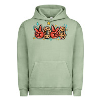 Pigment Oil Green 2024 stars and leopard Urban Hoodie - MaliasSmallBusiness