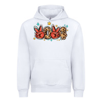 White 2024 stars and leopard Urban Hoodie - MaliasSmallBusiness