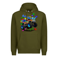 Army Green monster truck au some Premium Hoodie - Zillion Design Studio