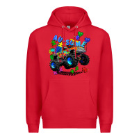 Red monster truck au some Premium Hoodie - Zillion Design Studio