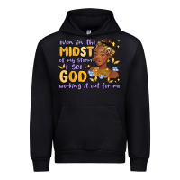 Black even in the midst of my storm i see god working it Urban Hoodie - MaliasSmallBusiness
