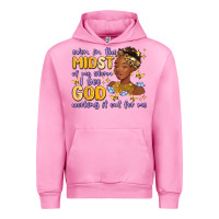 Fuchsia Pink even in the midst of my storm i see god working it Urban Hoodie - MaliasSmallBusiness