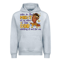 Heather Grey even in the midst of my storm i see god working it Urban Hoodie - MaliasSmallBusiness