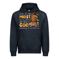 Navy even in the midst of my storm i see god working it Urban Hoodie - MaliasSmallBusiness