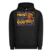 Pigment Black even in the midst of my storm i see god working it Urban Hoodie - MaliasSmallBusiness