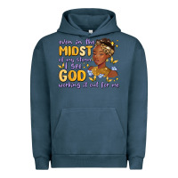 Pigment Midnight Navy even in the midst of my storm i see god working it Urban Hoodie - MaliasSmallBusiness