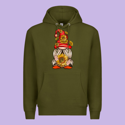 Premium Hoodie western gnome with sunflowers