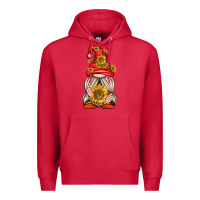 Cardinal western gnome with sunflowers Premium Hoodie - texasbilliewilder