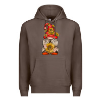 Coffee western gnome with sunflowers Premium Hoodie - texasbilliewilder