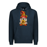Navy western gnome with sunflowers Premium Hoodie - texasbilliewilder