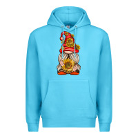 Ocean Blue western gnome with sunflowers Premium Hoodie - texasbilliewilder