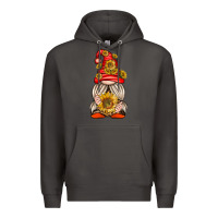 Smoke western gnome with sunflowers Premium Hoodie - texasbilliewilder