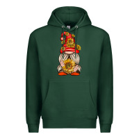 Sports Green western gnome with sunflowers Premium Hoodie - texasbilliewilder
