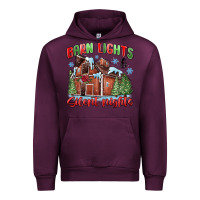 Mauve Wine barn lights and silent nights Urban Hoodie - MaliasSmallBusiness