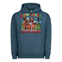 Pigment Midnight Navy barn lights and silent nights Urban Hoodie - MaliasSmallBusiness
