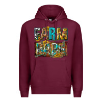 Burgundy western farm babe Premium Hoodie - texasbilliewilder