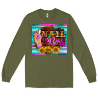 Army Green nail boss tumbler Long Sleeve Tee - BarkalooDesign