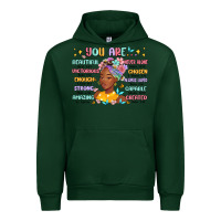 Foreset Green you are beautiful victorious enough strong Urban Hoodie - MaliasSmallBusiness