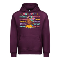 Mauve Wine you are beautiful victorious enough strong Urban Hoodie - MaliasSmallBusiness