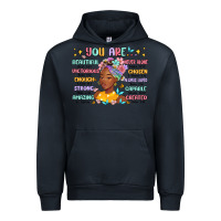 Navy you are beautiful victorious enough strong Urban Hoodie - MaliasSmallBusiness