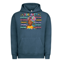 Pigment Midnight Navy you are beautiful victorious enough strong Urban Hoodie - MaliasSmallBusiness