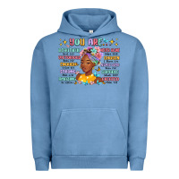 Pigment Pebble Blue you are beautiful victorious enough strong Urban Hoodie - MaliasSmallBusiness
