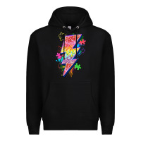 Black lightning bolt autism Premium Hoodie - Zillion Design Studio