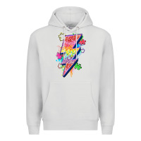 Dove Grey lightning bolt autism Premium Hoodie - Zillion Design Studio