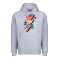 Heather Grey lightning bolt autism Premium Hoodie - Zillion Design Studio