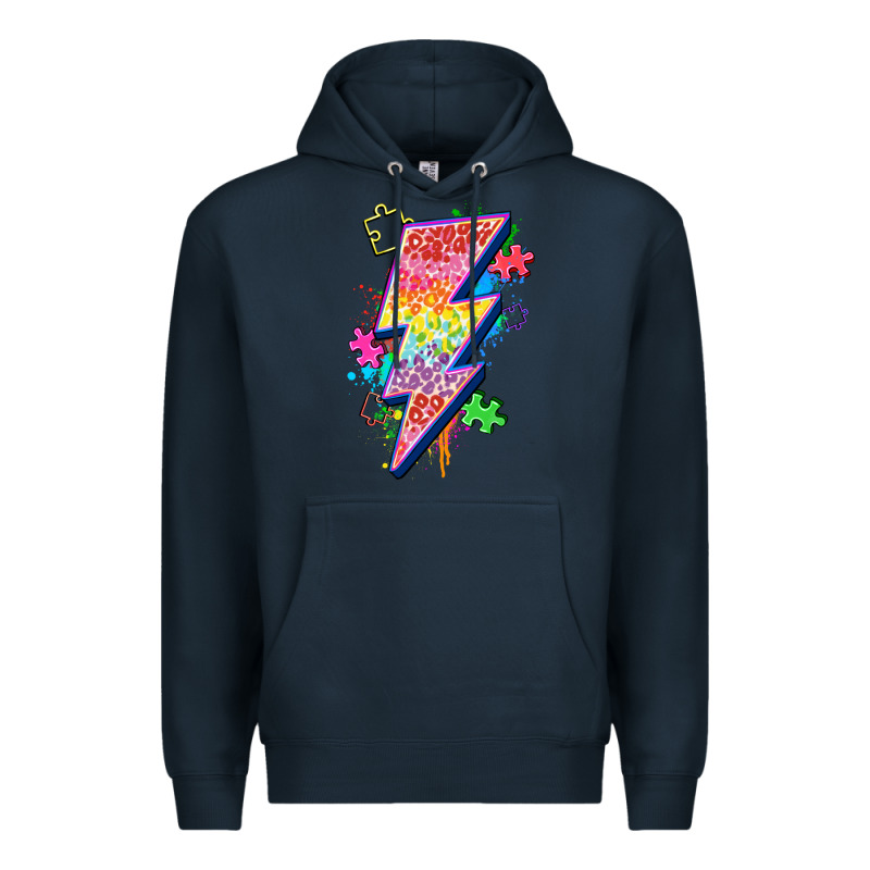Lightning Bolt Autism Premium Hoodie by Zillion Design Studio | Teevron