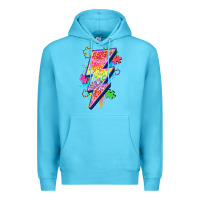 Ocean Blue lightning bolt autism Premium Hoodie - Zillion Design Studio