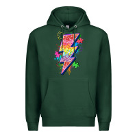 Sports Green lightning bolt autism Premium Hoodie - Zillion Design Studio
