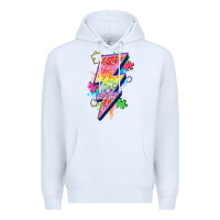 White lightning bolt autism Premium Hoodie - Zillion Design Studio