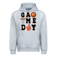 Heather Grey basketball game day Urban Hoodie - MaliasSmallBusiness