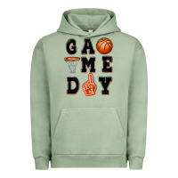 Pigment Oil Green basketball game day Urban Hoodie - MaliasSmallBusiness