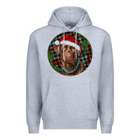 Heather Grey Labrador Retriever Christmas Premium Hoodie - RanaPortraitStore