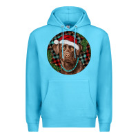 Ocean Blue Labrador Retriever Christmas Premium Hoodie - RanaPortraitStore