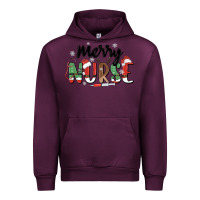 Mauve Wine merry nurse Urban Hoodie - MaliasSmallBusiness