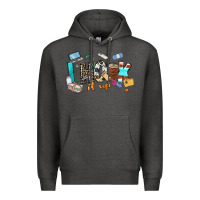 Charcoal Heather i hook it up sewing Premium Hoodie - Zillion Design Studio