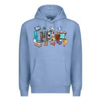 Colony Blue i hook it up sewing Premium Hoodie - Zillion Design Studio