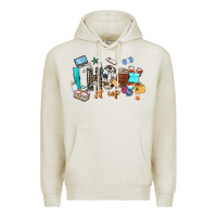 Oatmeal Heather i hook it up sewing Premium Hoodie - Zillion Design Studio