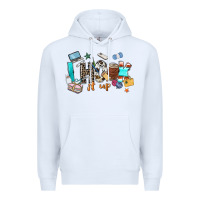 White i hook it up sewing Premium Hoodie - Zillion Design Studio
