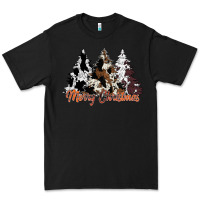 Black merry christmas cowhide trees Premium Tee - CowhideDigitalArt