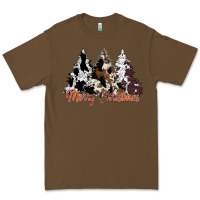 Cacao merry christmas cowhide trees Premium Tee - CowhideDigitalArt