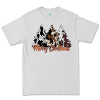 Dove Grey merry christmas cowhide trees Premium Tee - CowhideDigitalArt