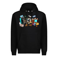 Black i hook it up sewing Premium Hoodie - Zillion Design Studio