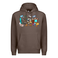 Coffee i hook it up sewing Premium Hoodie - Zillion Design Studio